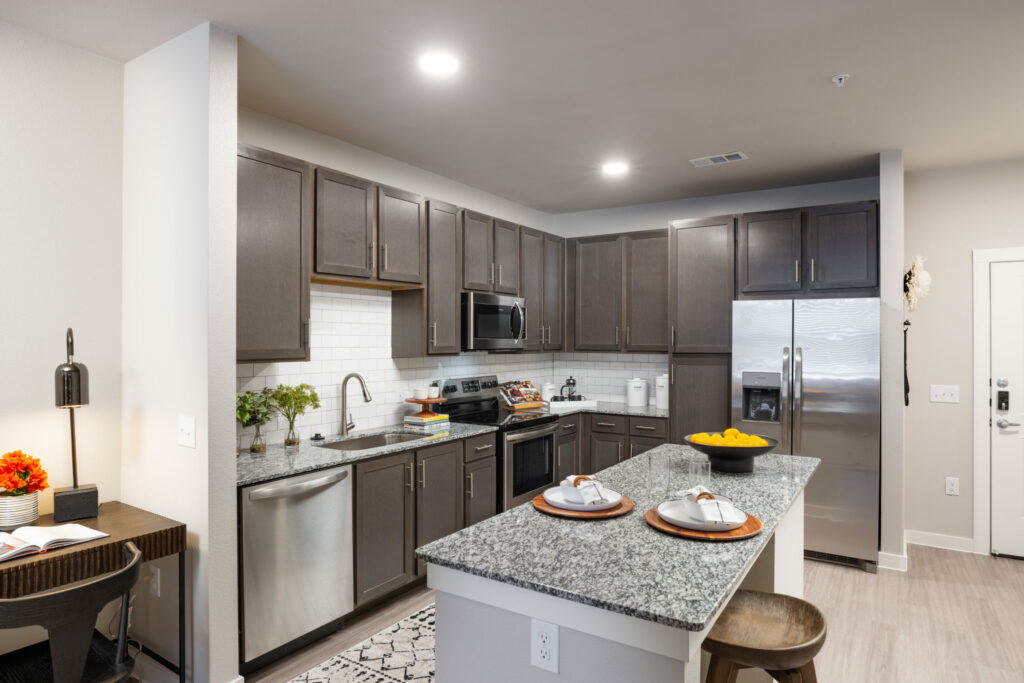 A Touch of Class - luxury apartment kitchen with tile backsplashes